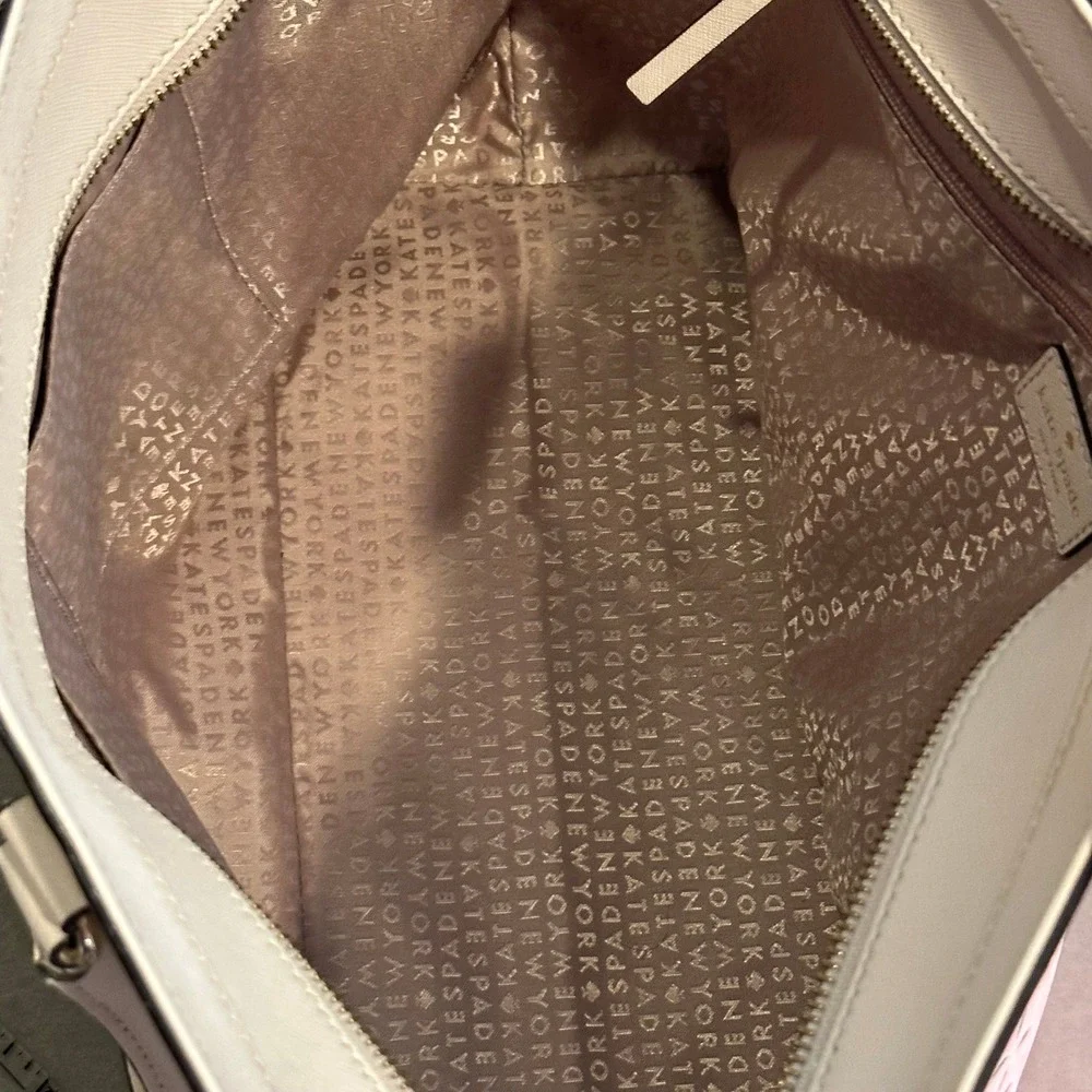 Kate Spade New York Pink Perforated Laser Cut Saffiano Leather Tote Bag Large